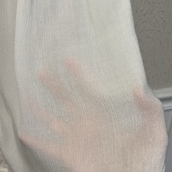 Free People Katie Bird White Lace Inlet long sleeve button down top size XS - Picture 7 of 16